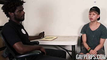 Twink suspect sucks black gets fucked