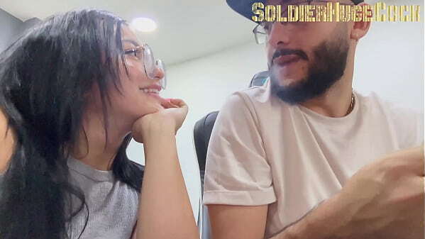 comes visit business ends giving spectacular blowjob middle office