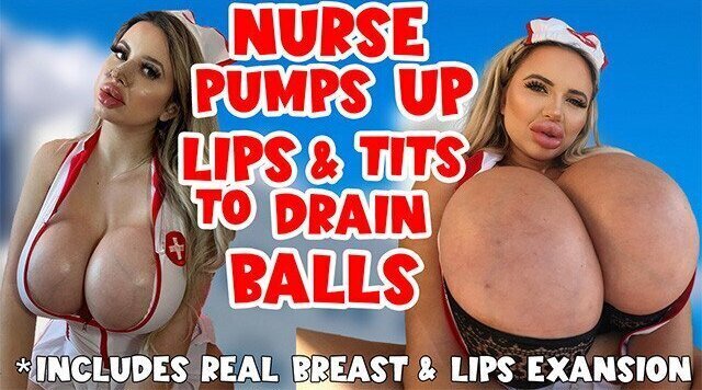 Bimbo Nurse pumps Tits, Lips save patient Jessy Bunny