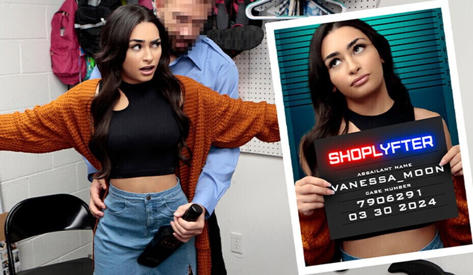 Corrupt Officer Catches Beautiful Shoplifter Takes Office Rough Cavity Search