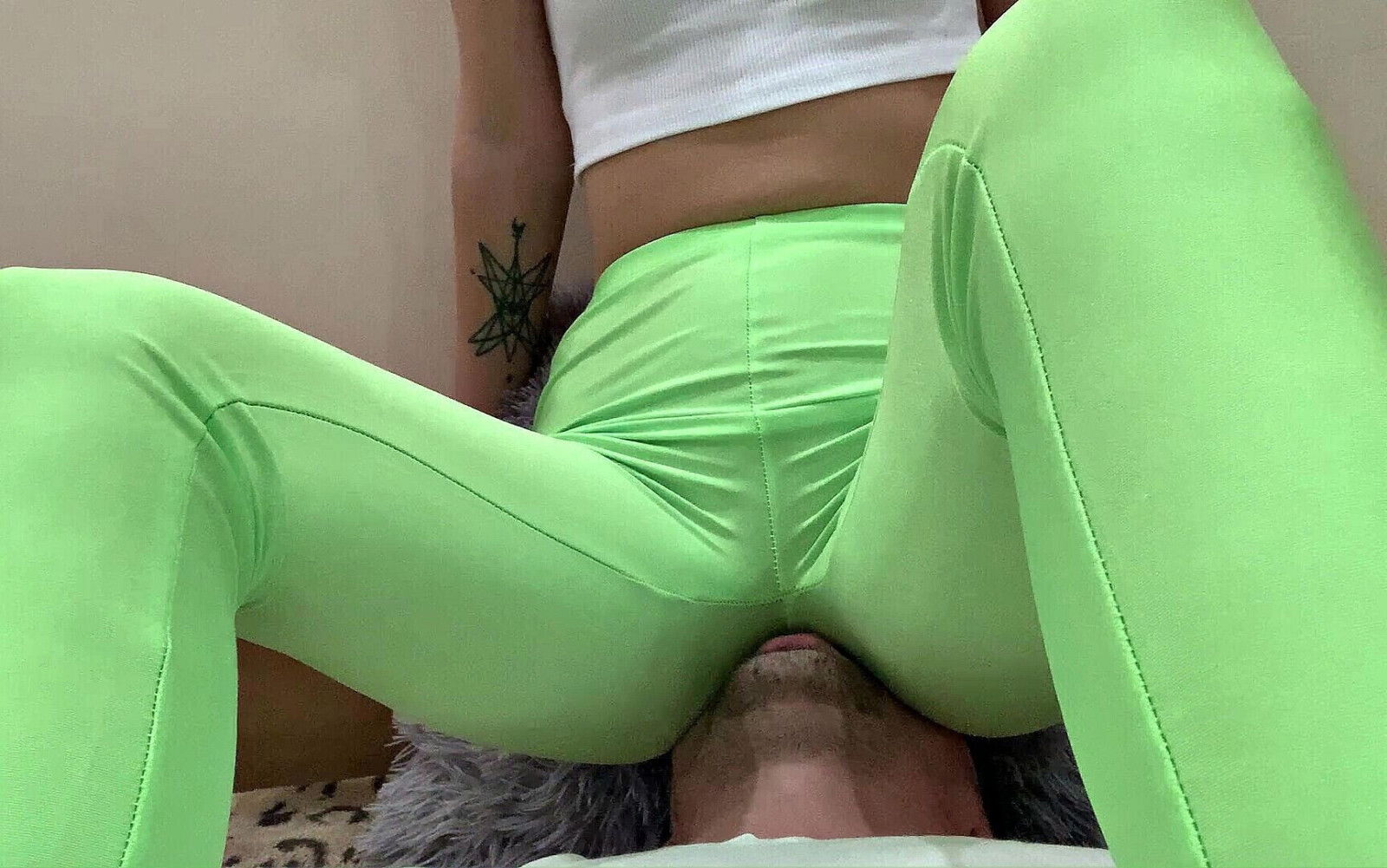 Lifestyle Femdom Part Kira Green Yoga Pants Foot Worship, Trampling, Pussy Worship, Facesitting