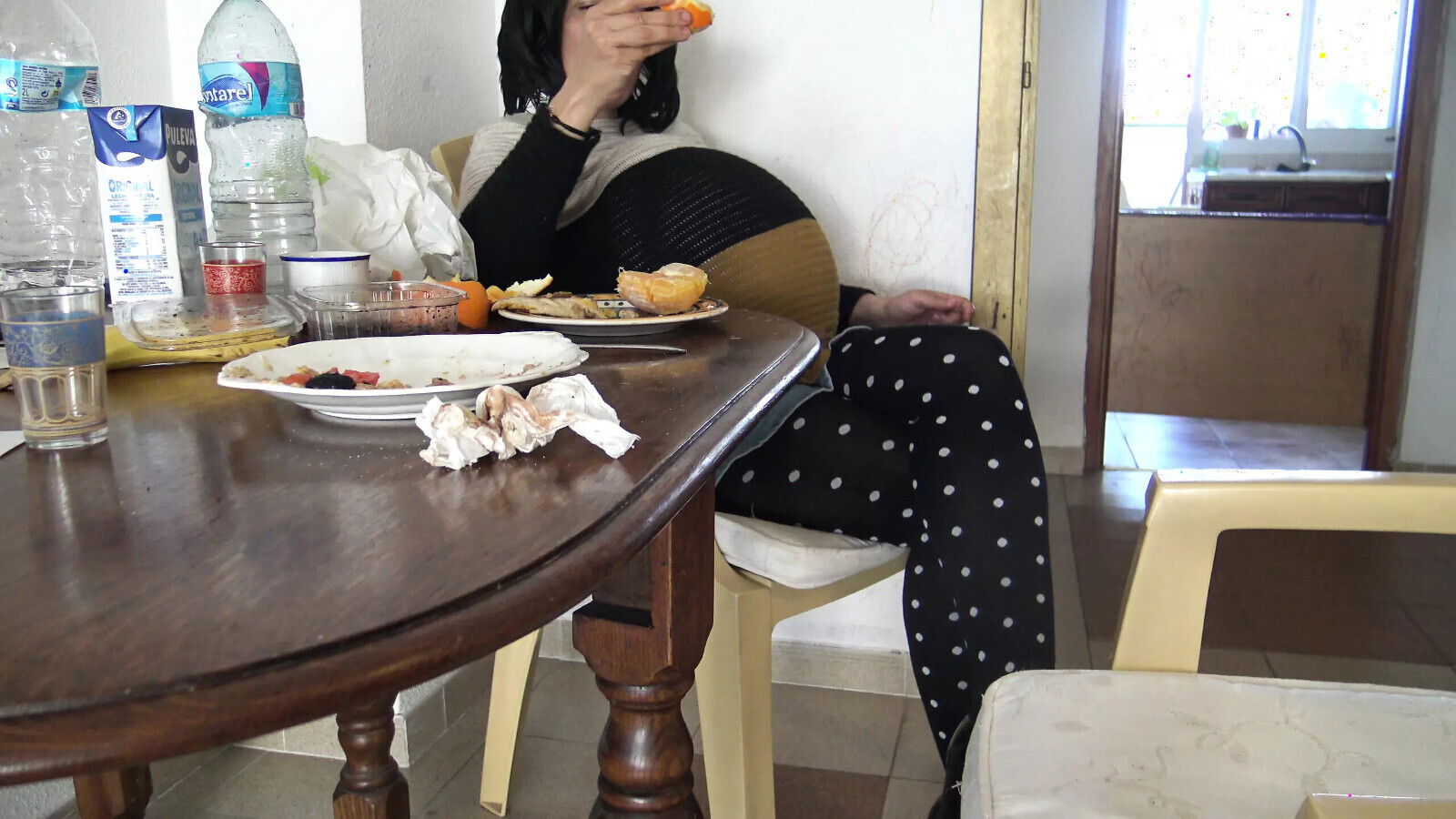 pregnant stepmother lets stepson masturbate over