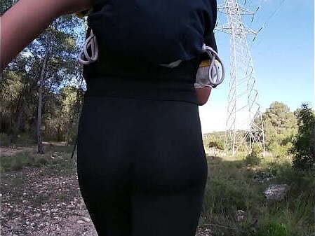 Sexy walking tight/ sexy leggings under sunlight