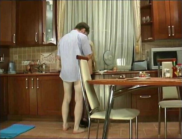 Russian mature Christie fucked kitchen