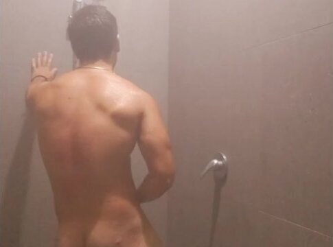 Shower after workout masturbation