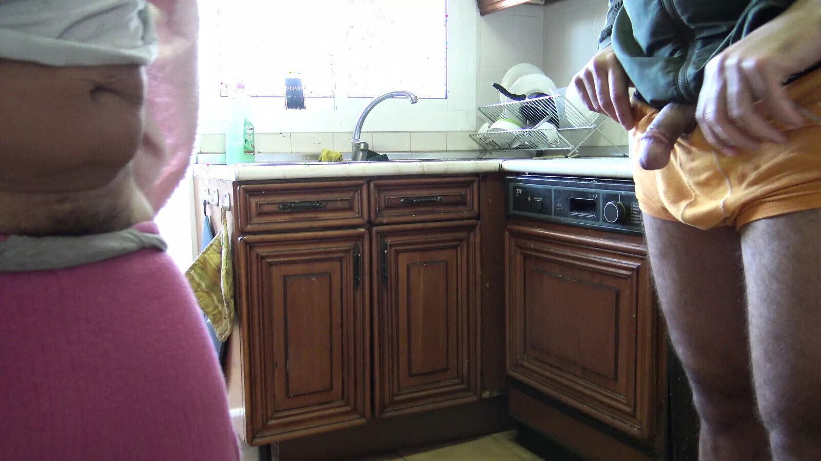stepson fucks stepmom hard kitchen