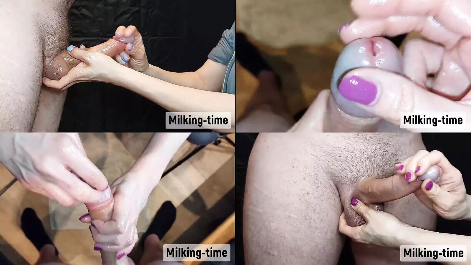 There's Dicks Everywhere! Split-screen Cumpilation Milking-time