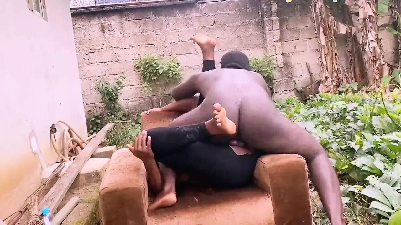 Somewhere west, black couple fuck outdoor