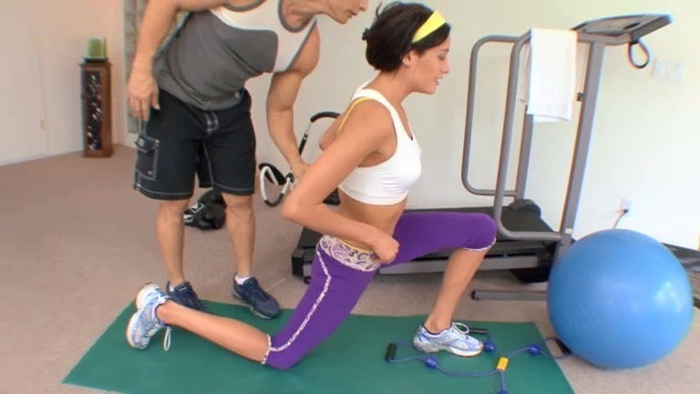 Brunette Natalia James gets pounded doggystyle boyfriend