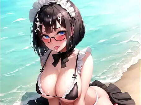 休日のビキニメイド喫茶で働く巨乳お姉さんを見たら会社のパワハラ上司だった～せっかくなので会社帰りに言いなりオホ声セックスでオナホになって頂いた～