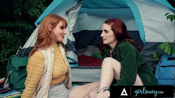 GIRLSWAY Redhead Lacy Lennon &amp_ Sexy Neighbor Have Hard Secret Affair During Camping Trip