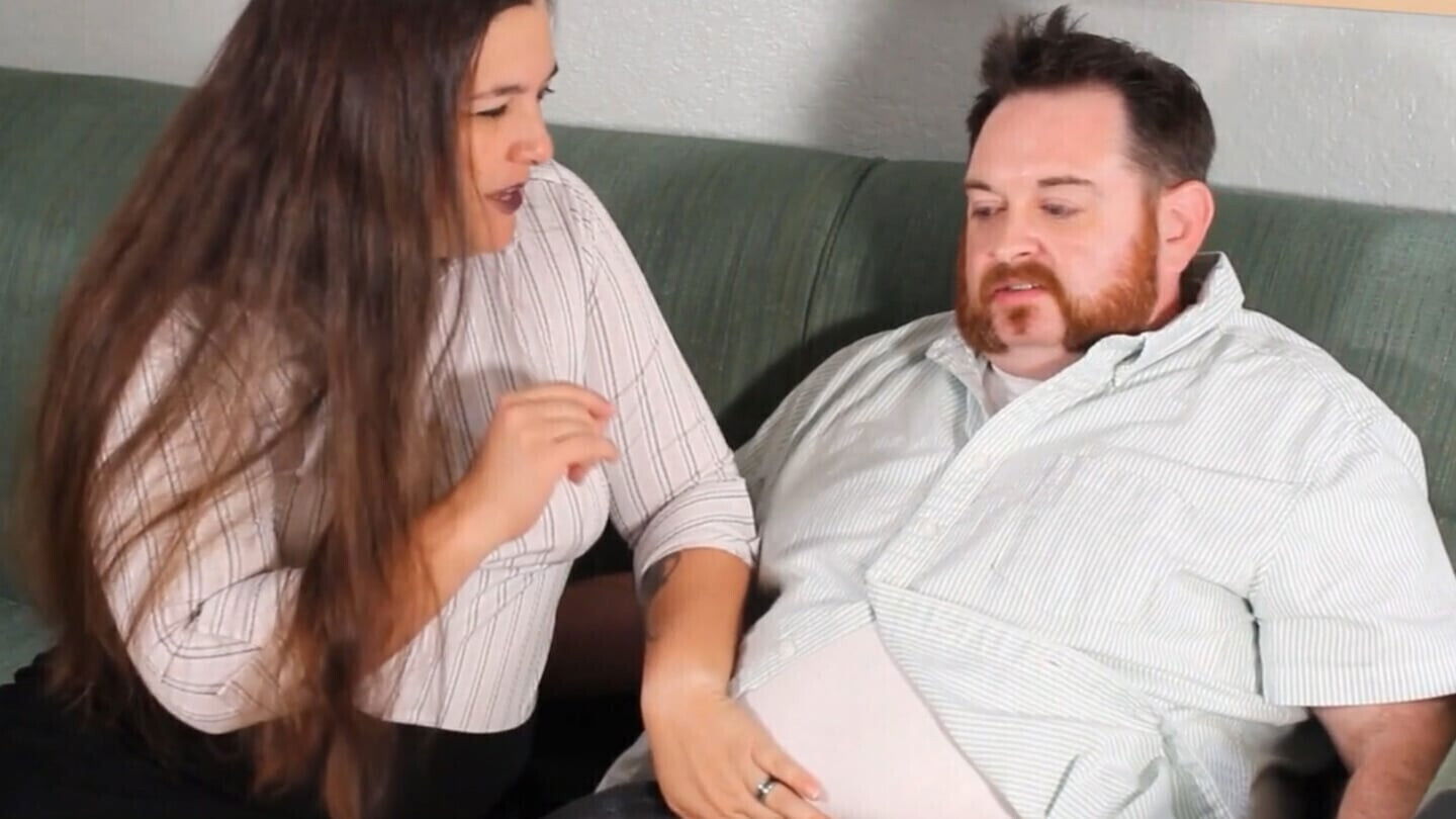 dissatisfied busty diva excited about tiny