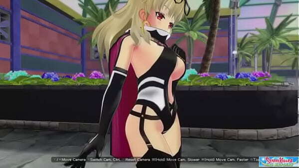 model poses with sexy clothes senran kagura shiki