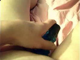 Preparing for a big black dildo