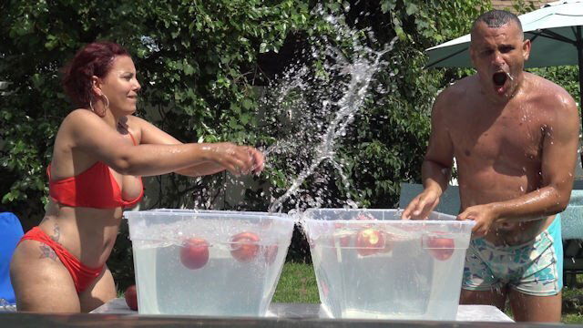 BOBBING FOR APPLES CHALLENGE GONE WRONG