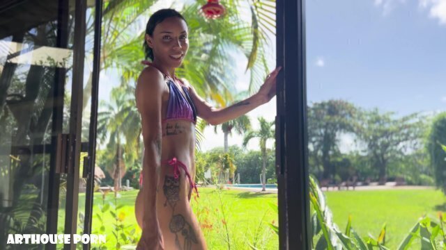 Skinny Latina Violeta Grey Riding Dick Vacation