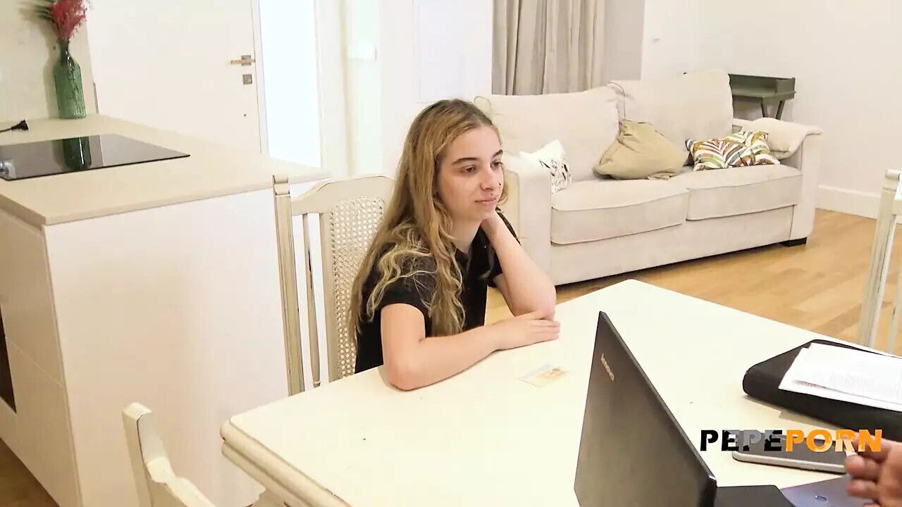 Blonde nervous college tries porn casting: Irina very nervous!