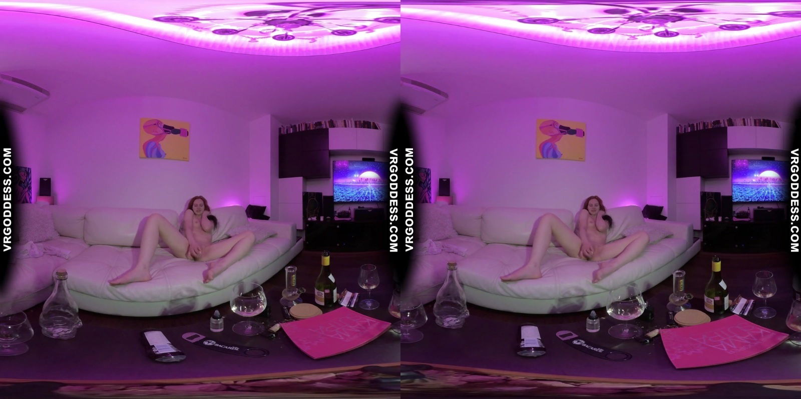 Pink Aesthetic Vaping Chillout Chick Ginger Lea Stripping Down And Dildoing Herself Rfo