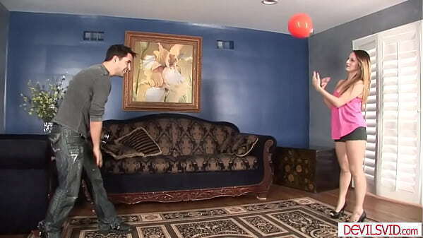 Teen stepsis playing with stepbro ends getting fucked