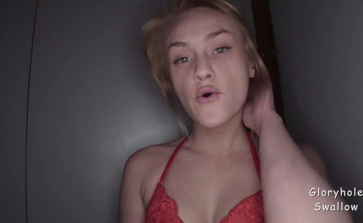 Charlotte Carmen gets fingered, blown, trained glory hole slut