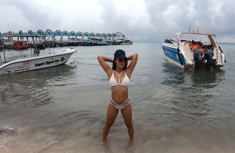 Amateur Asian girlfriend wild cabin