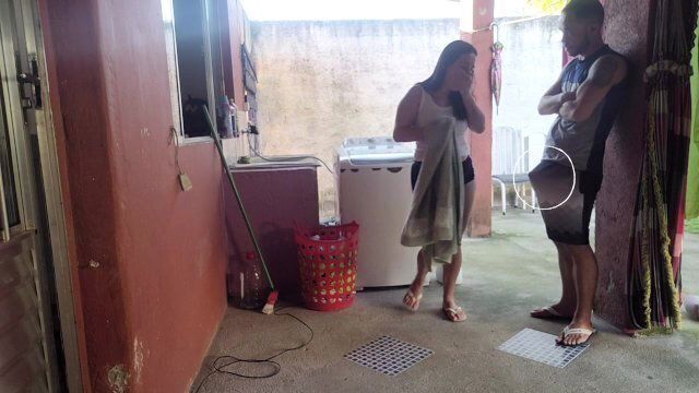 wife left maid couldn't resist erect dick