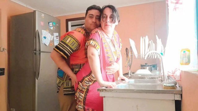 Stepson fucked indian stepmom while cooking middle