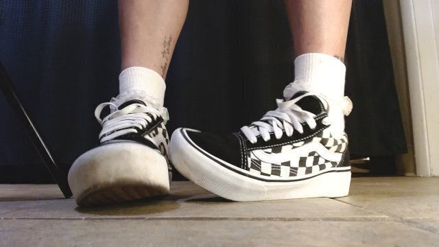 School Girl Ruffled Socks Fav Pair Vans Sneakers