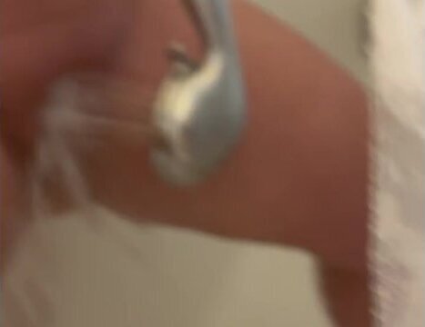 Perverted neighbor sneaks in and watches me shower