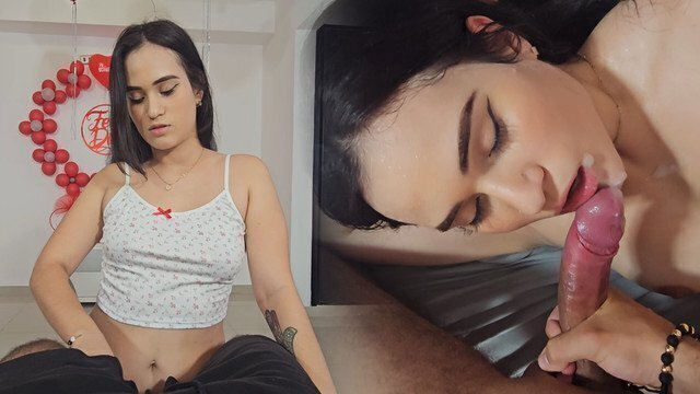 Horny big ass girlfriend fucks me after I surprise her