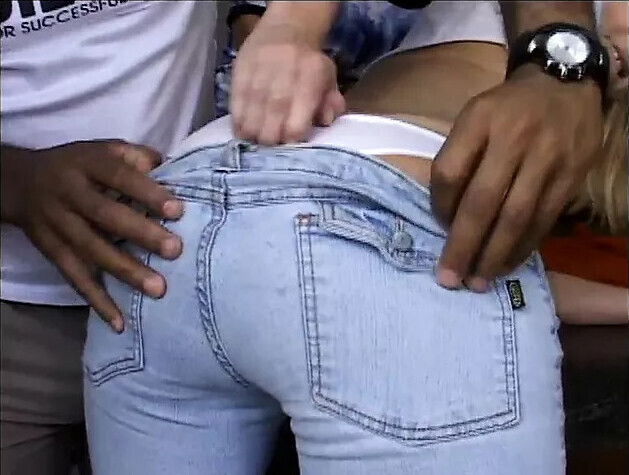 Superb busty blonde gets cocks deep inside