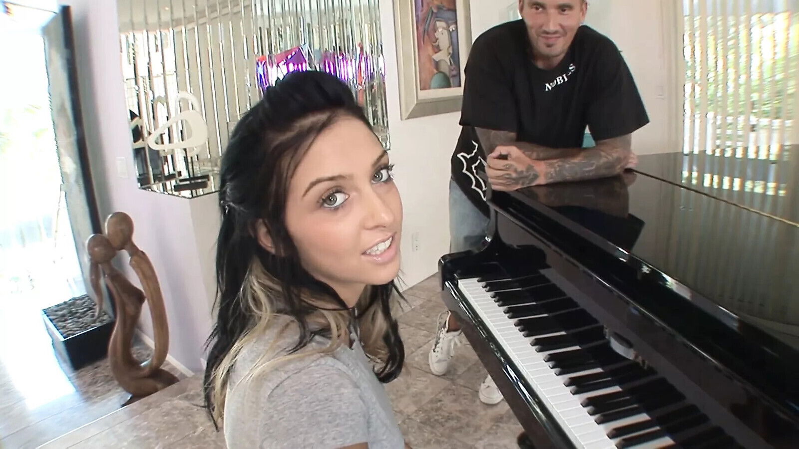 faced young sexy brunette fucked