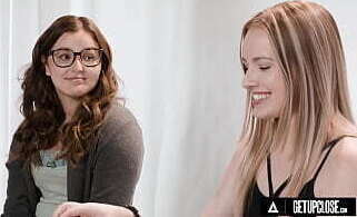 CLOSE Gorgeous Leana Lovings &amp_ Scarlett Sage Have Amazing Soft Passionate &amp_ Romantic