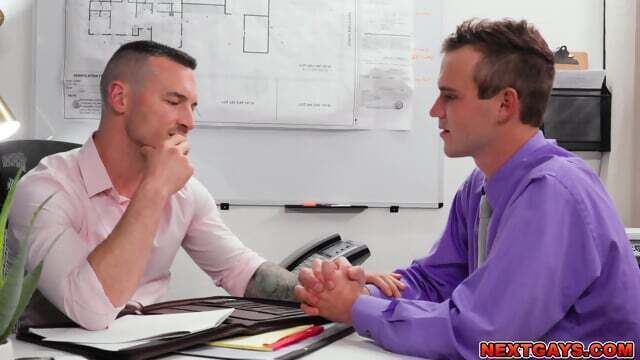 Derek Kage fucks applicant Scott Finn interview