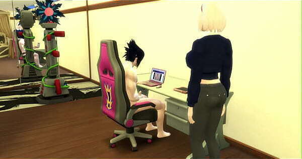 Naruto visitar novia sarada luego sakura consigue sasuke masturbandose teniendo sexo