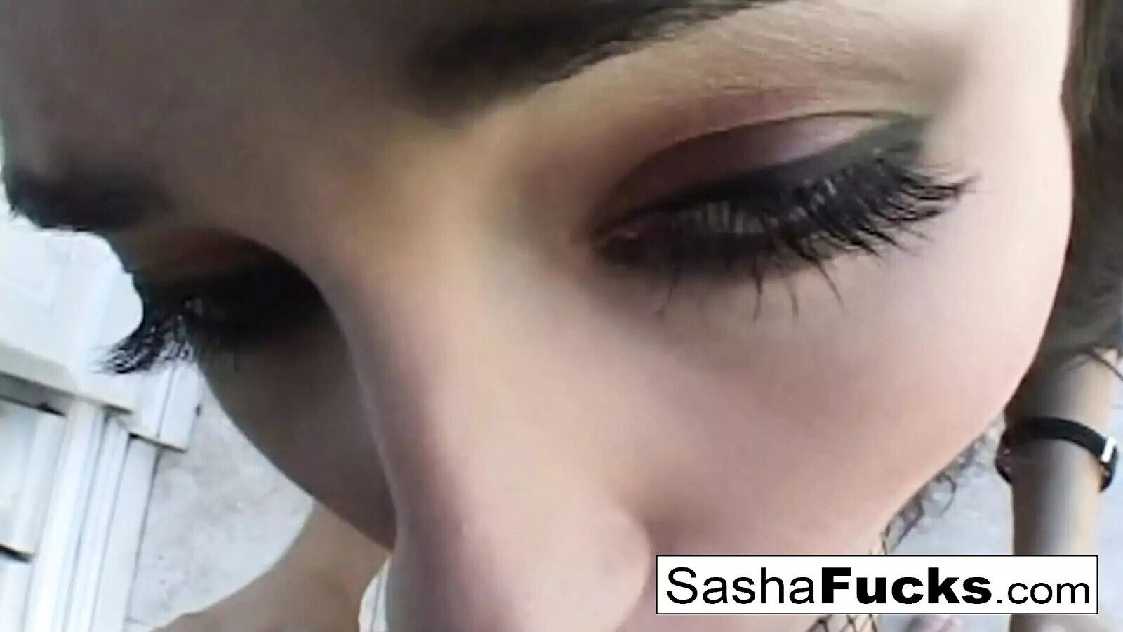 Young starlet Sasha Grey plays with toys