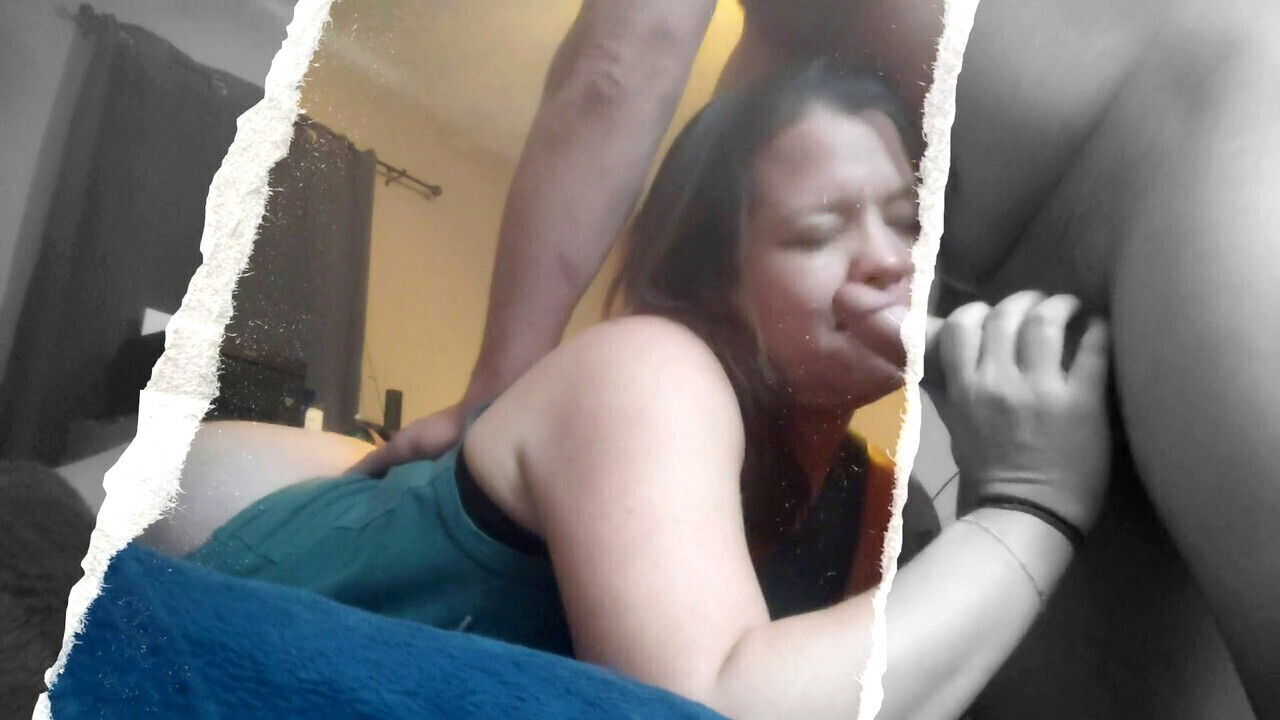 Bent over some oral action pussy little rimming