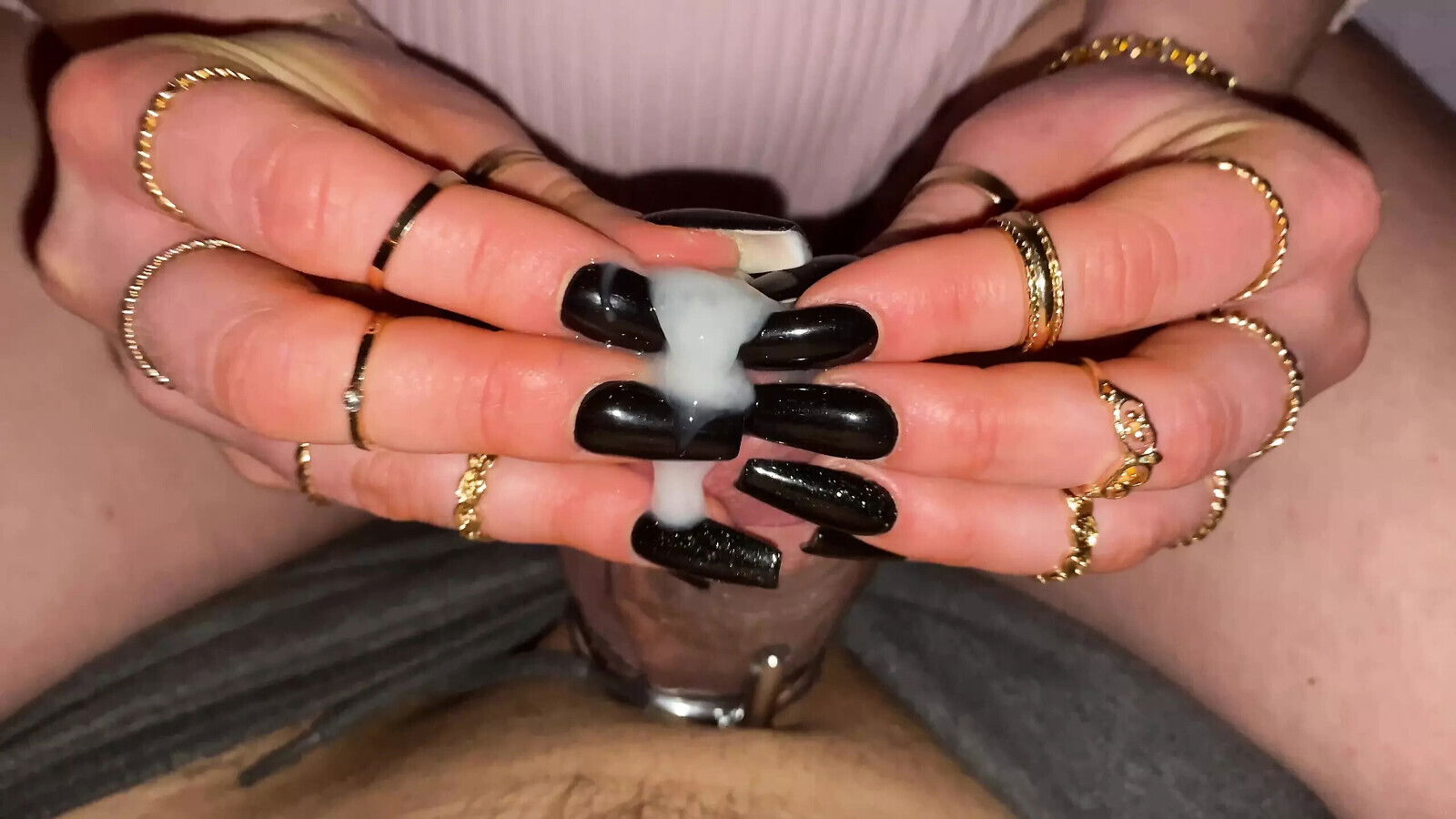 Handjob With Long Nails Make After Chastity Release MyNastyFantasy