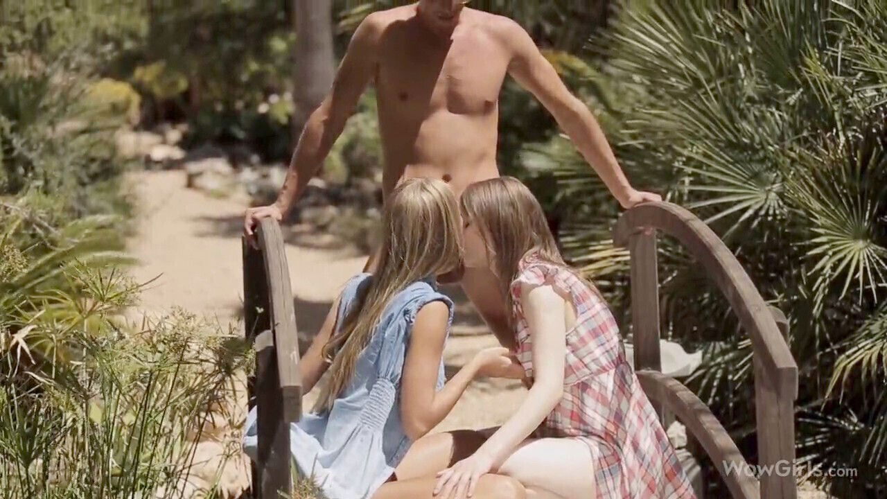 Angelica and Beata enjoy a hot outdoor threesome