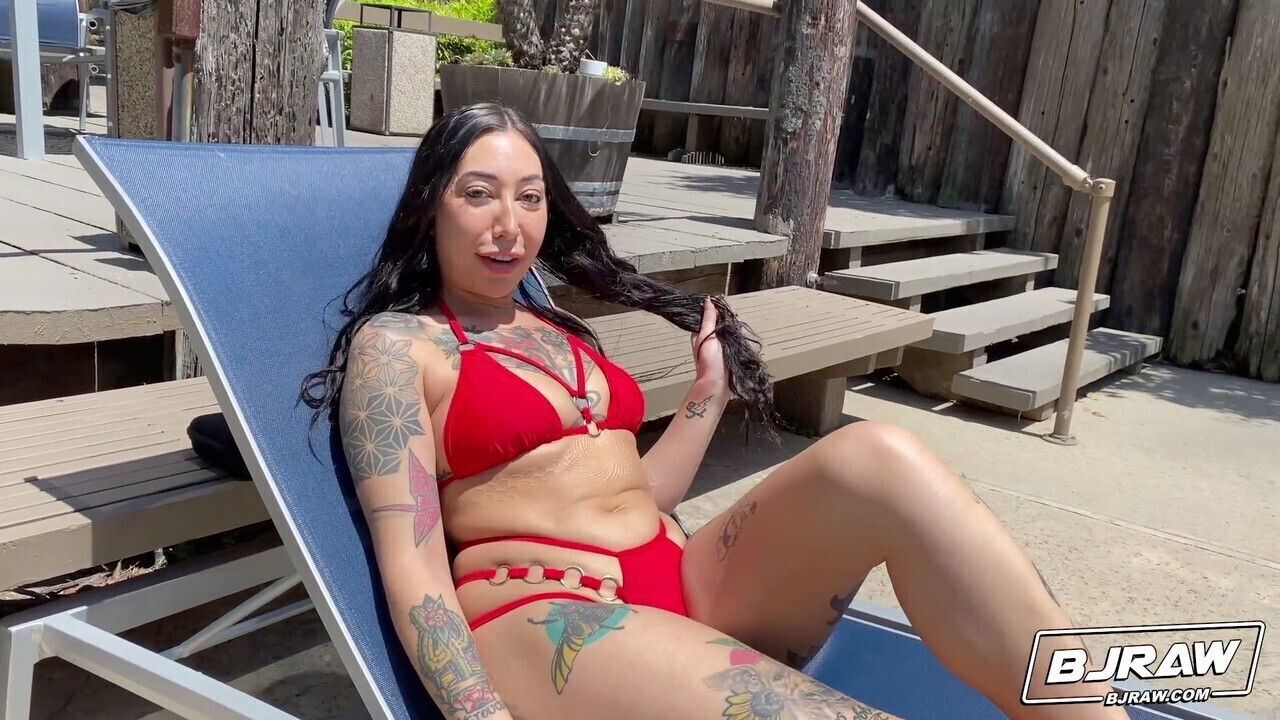 Wednesday Nyte craves load Hardcore deepthroat blowjob scene with Romeo Mancini