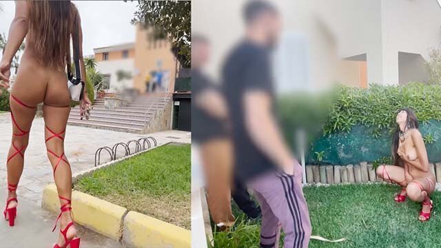 Naked Hotel Lobby Masturbation