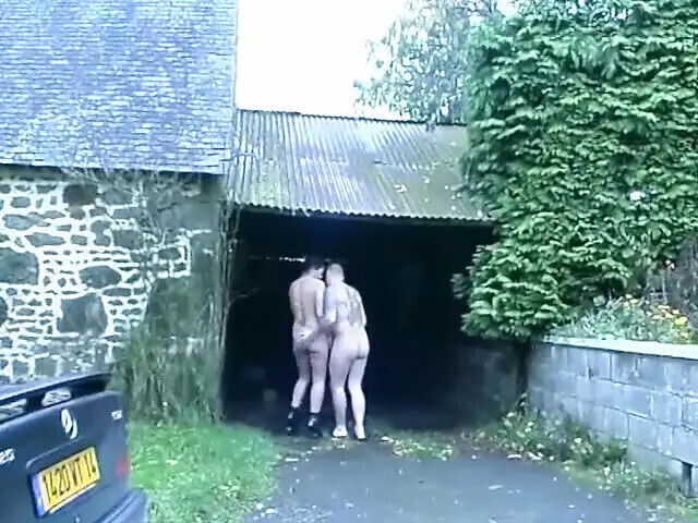 Dark haired chick from France gets sprayed with warm