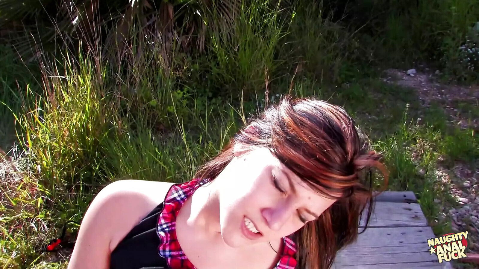 Young european couple loves committing vile acts sodomy outdoors