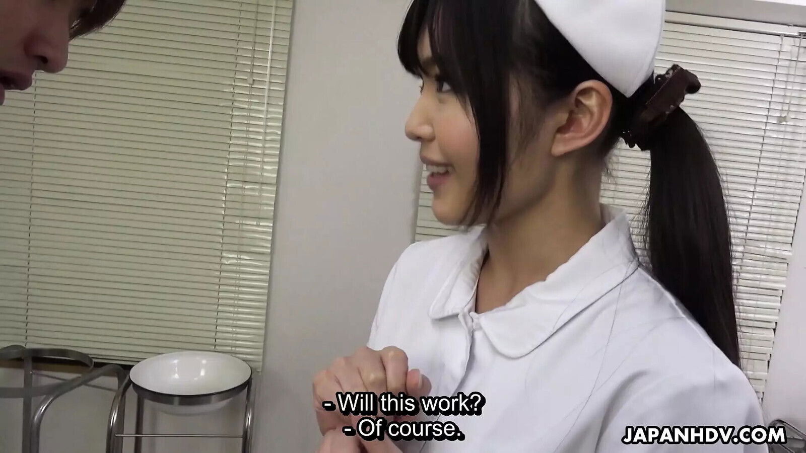 Japanese nurse Shino blows patient's dick doctor's office uncensored.