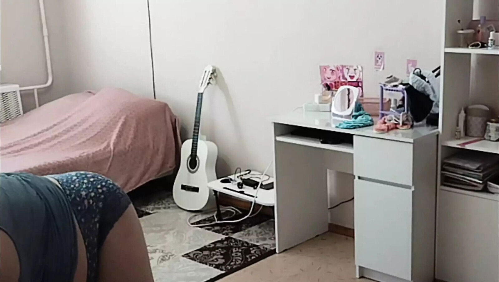 spied mother-in-law cleaning room naked