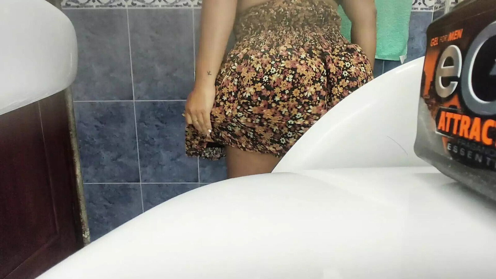 Woman discovers camera public bathroom recording pissing