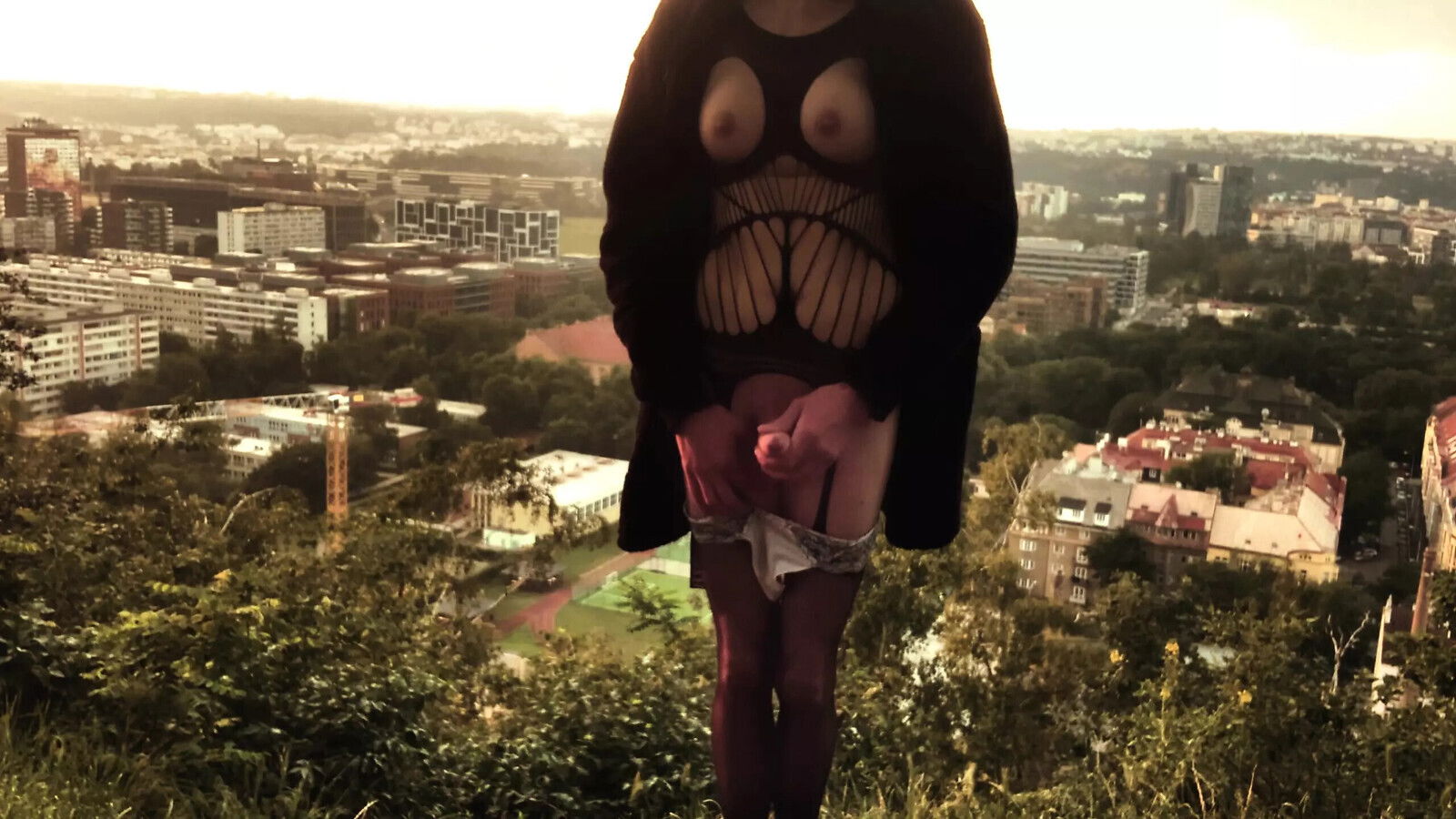 Masturbation background city