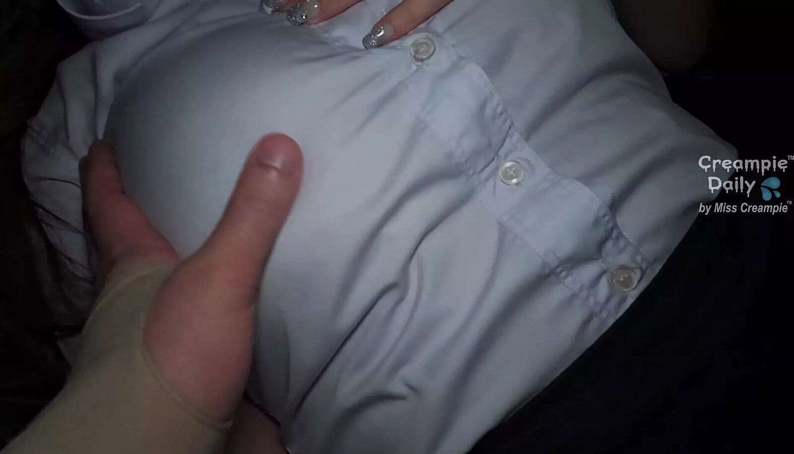 fuck college girl student make pregnant creampie shaved pussy