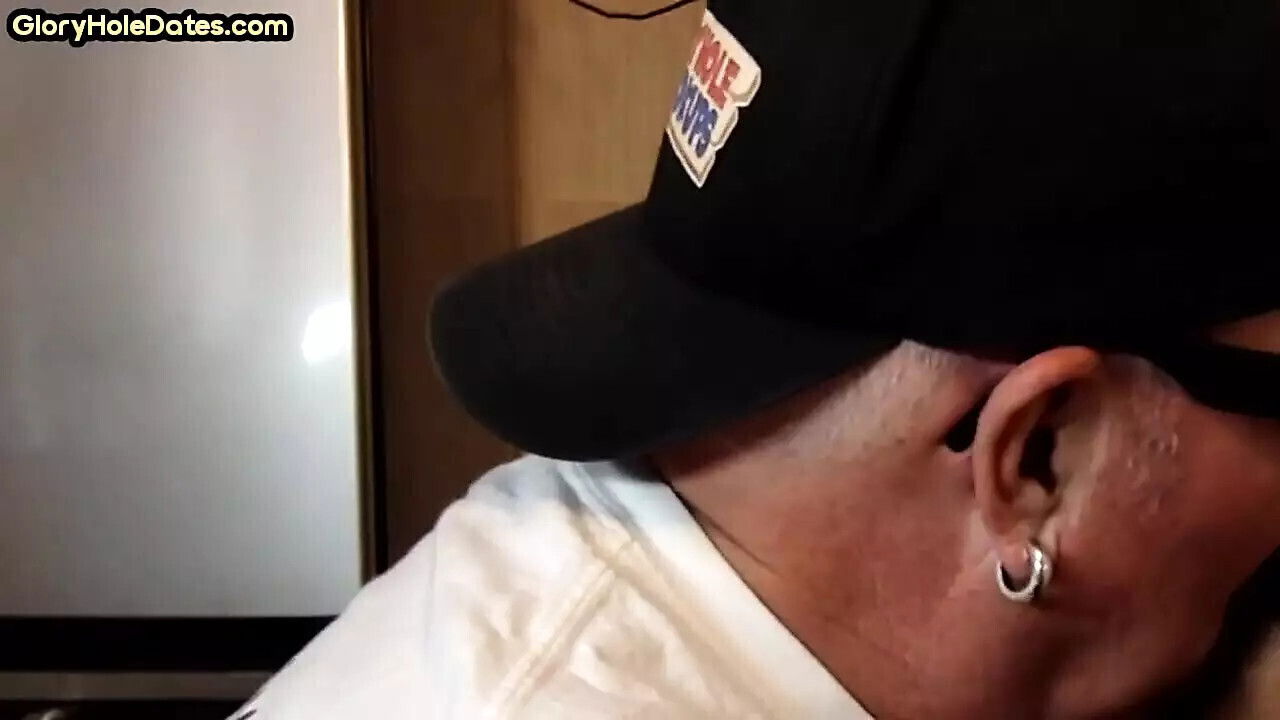 Mature DILF with glasses gloryhole sucks dick neighbor