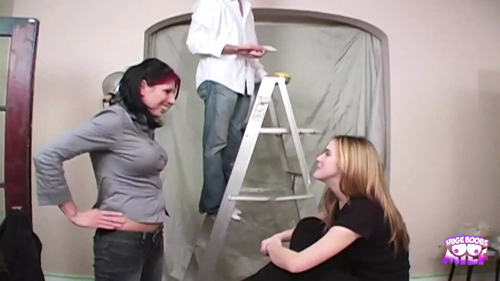 Table Enchanting Girl Receives Guy's with Smile